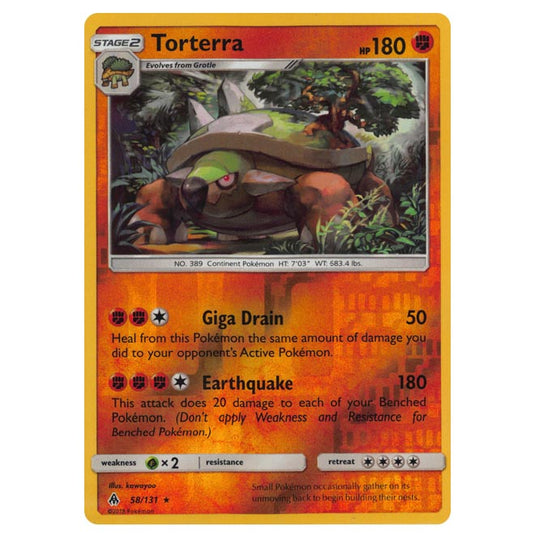 Pokemon - Sun & Moon - Forbidden Light - Torterra (Reverse Holo) - 58/131