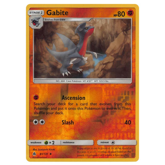 Pokemon - Sun & Moon - Forbidden Light - Gabite (Reverse Holo) - 61/131