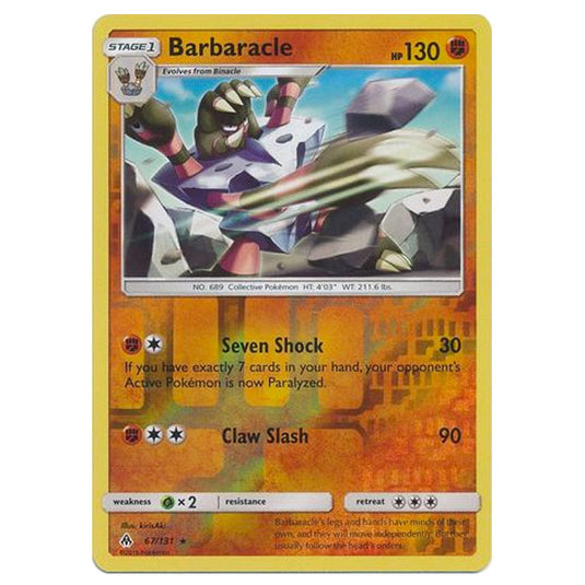 Pokemon - Sun & Moon - Forbidden Light - Barbaracle (Reverse Holo) - 67/131