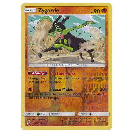 Pokemon - Sun & Moon - Forbidden Light - Zygarde (Reverse Holo) - 71/131