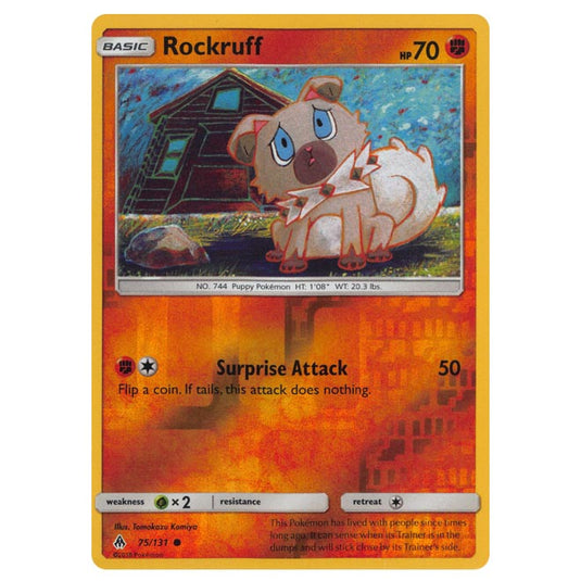 Pokemon - Sun & Moon - Forbidden Light - Rockruff (Reverse Holo) - 75/131