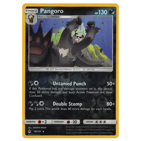 Pokemon - Sun & Moon - Forbidden Light - Pangoro (Reverse Holo) - 78/131