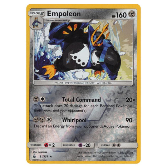 Pokemon - Sun & Moon - Forbidden Light - Empoleon (Reverse Holo) - 81/131