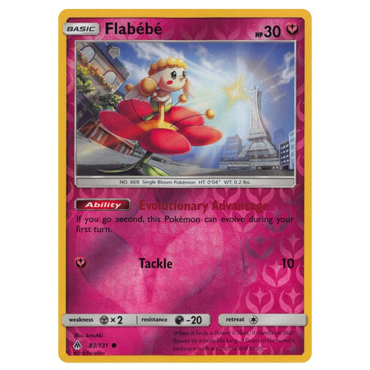 Pokemon - Sun & Moon - Forbidden Light - Flabebe (Reverse Holo) - 83/131