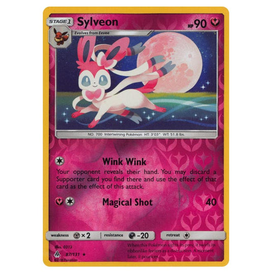 Pokemon - Sun & Moon - Forbidden Light - Sylveon (Reverse Holo) - 87/131