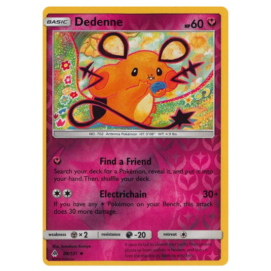 Pokemon - Sun & Moon - Forbidden Light - Dedenne (Reverse Holo) - 88/131