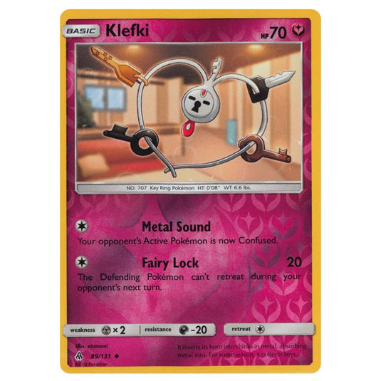 Pokemon - Sun & Moon - Forbidden Light - Klefki (Reverse Holo) - 89/131