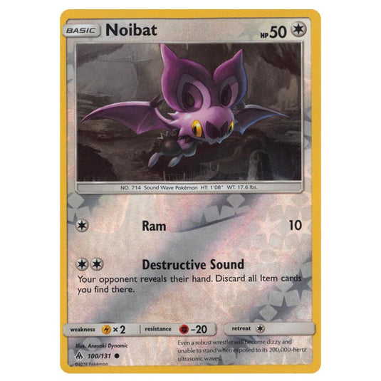 Pokemon - Sun & Moon - Forbidden Light - Noibat (Reverse Holo) - 100/131