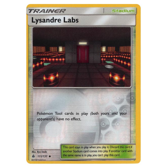 Pokemon - Sun & Moon - Forbidden Light - Lysandre Labs (Reverse Holo) - 111/131