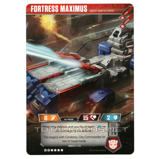 Transformers TCG - Titan Masters Attack - Fortress Maximus (Box Topper Transformers TCG - Titan Masters Attack - Fortress Maximus (Box Topper