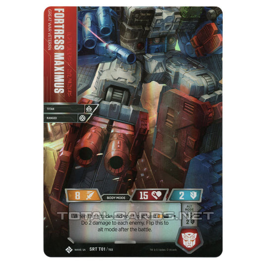 Transformers TCG - Titan Masters Attack - Fortress Maximus (Box Topper Transformers TCG - Titan Masters Attack - Fortress Maximus (Box Topper