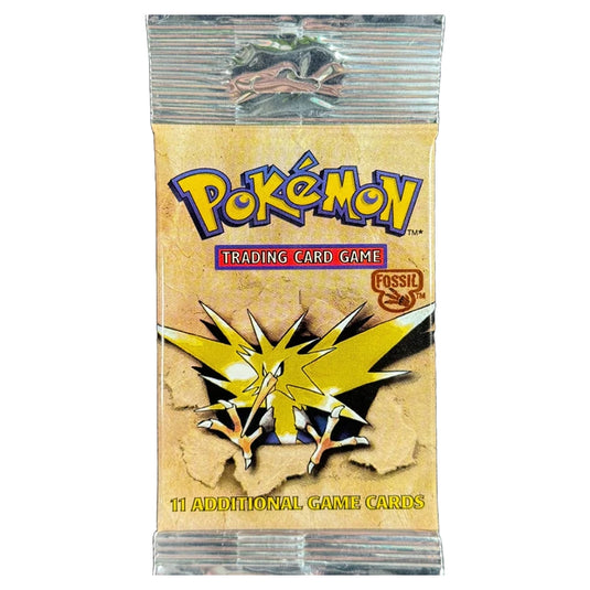 Pokemon - Fossil Booster Pack Long Crimp Zapdos Artwork