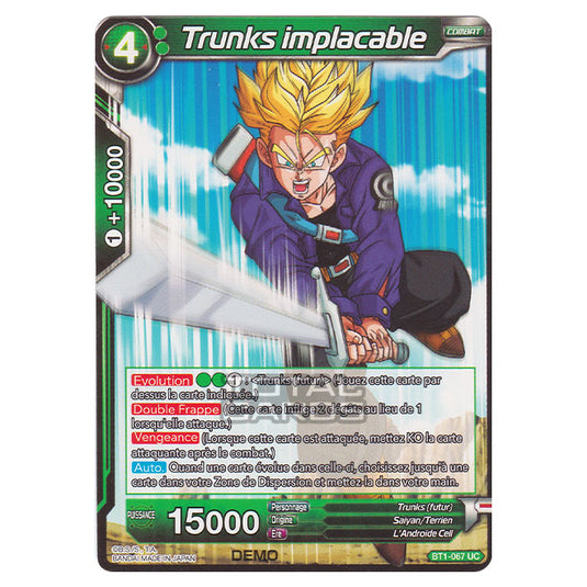 Dragon Ball Super - BT1 - Promo - Trunks Implacable - BT1-067 (FRENCH)