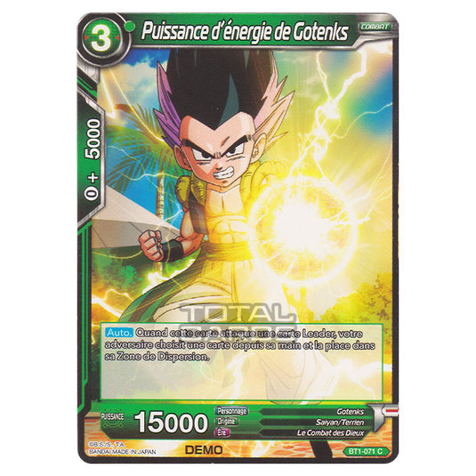 Dragon Ball Super - BT1 - Promo - Puissance d'energie de Gotneks - BT1-071(FRENCH)