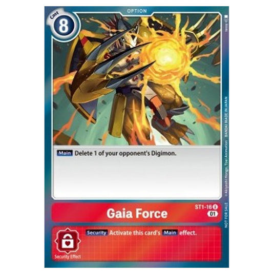 Digimon Card Game - Xros Encounter Pre-Release Promotion (BT10) - Gaia Force (Rare) - ST1-16