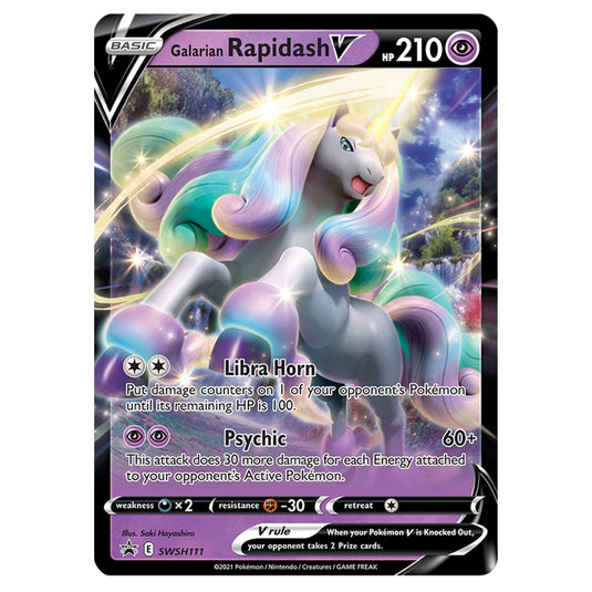 Pokemon - Sword & Shield - SWSH Black Star Promos - Galarian Rapidash V - SWSH111