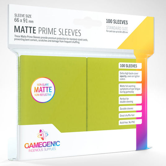 Gamegenic - Matte Prime Sleeves 100 Lime Green