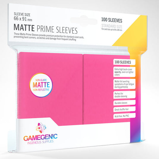 Gamegenic - Matte Prime Sleeves 100 Pink
