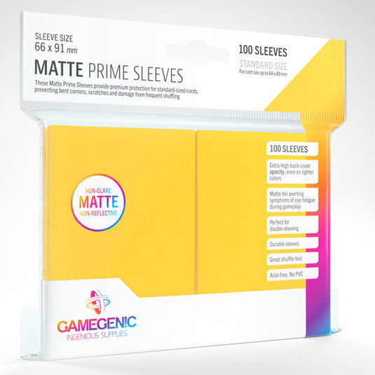 Gamegenic - Matte Prime Sleeves 100 Yellow