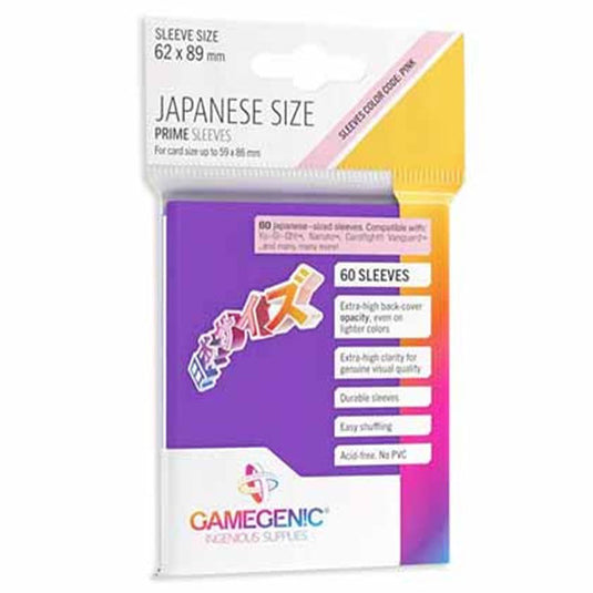 Gamegenic - PRIME Japanese Sized Sleeves - Purple (60 Sleeves)