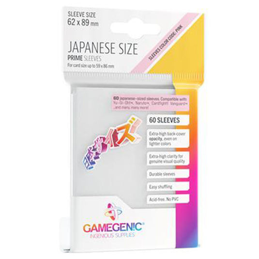 Gamegenic - PRIME Japanese Sized Sleeves - White (60 Sleeves)