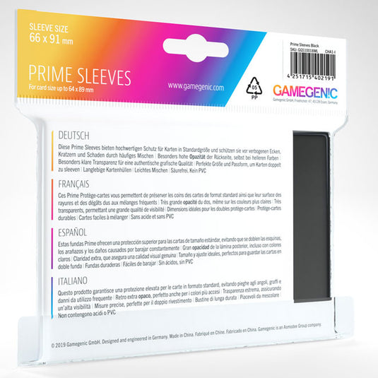 Gamegenic - Prime Sleeves 100 Black