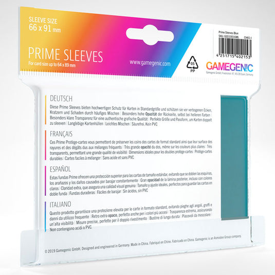 Gamegenic - Prime Sleeves 100 Blue