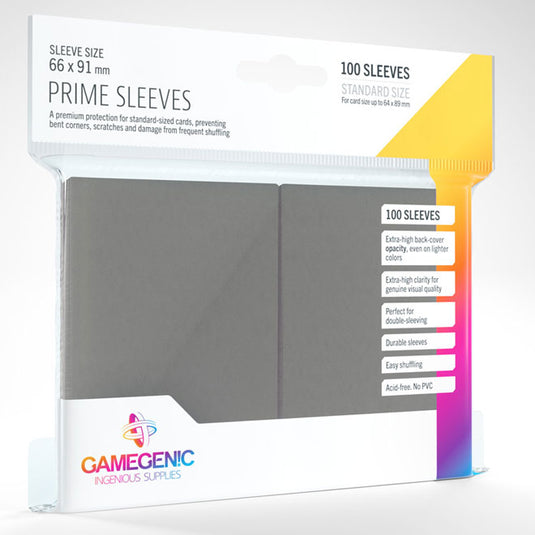 Gamegenic - Prime Sleeves 100 Gray