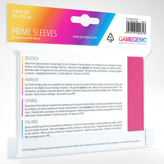 Gamegenic - Prime Sleeves 100 Pink