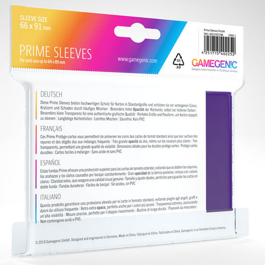 Gamegenic - Prime Sleeves 100 Purple