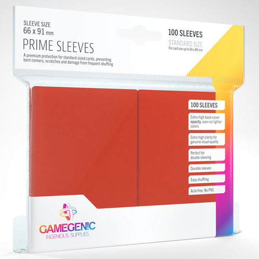 Gamegenic - Prime Sleeves 100 Red
