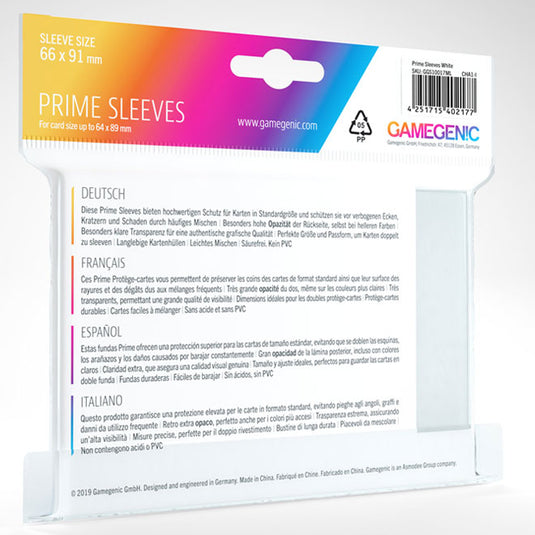 Gamegenic - Prime Sleeves 100 White