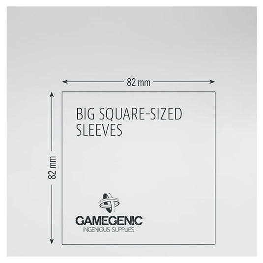 Gamegenic - PRIME Big Square-Sized Sleeves 82 x 82 mm- Clear (50 Sleeves)
