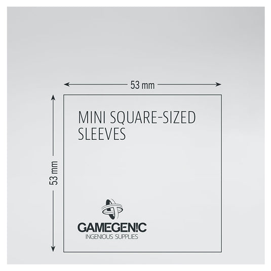 Gamegenic - PRIME Mini Square-Sized Sleeves 53 x 53 mm- Clear (50 Sleeves)