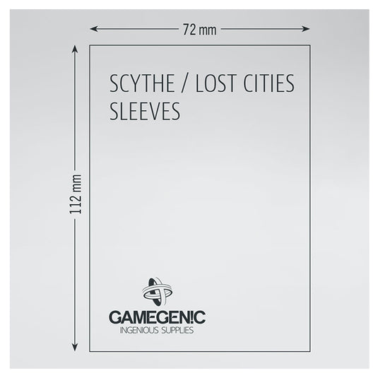 Gamegenic - PRIME Scythe/Lost Cities Sleeves  72 x 112 mm - Clear (60 Sleeves)