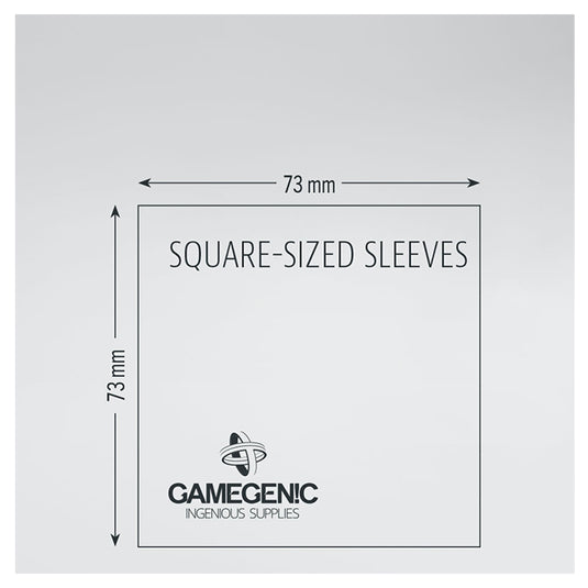 Gamegenic - PRIME Square-Sized Sleeves 73 x 73 mm- Clear (50 Sleeves)