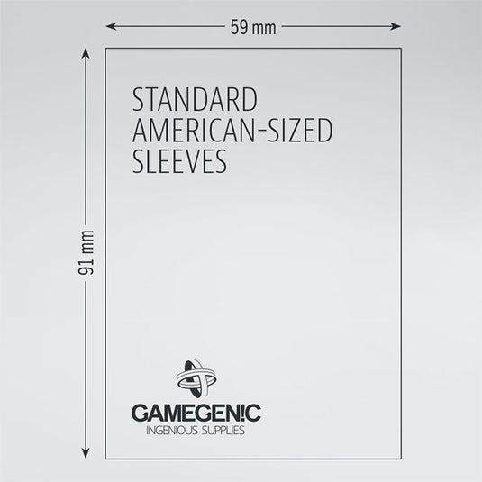 Gamegenic - MATTE Standard American-Sized Board game Sleeves 59 x 91 mm - Clear (50 Sleeves)