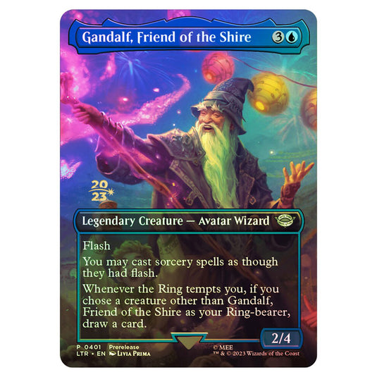 Magic the Gathering - The Lord of the Rings: Tales of Middle-earth - Gandalf, Friend of the Shire - 401 (Stamped)