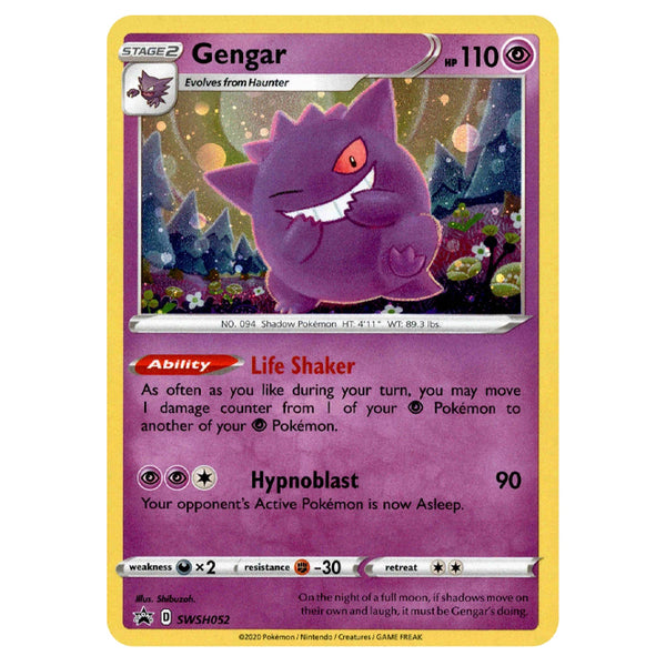 Pokemon - Sword & Shield - SWSH Black Star Promos - Gengar - SWSH052 Pokemon - Sword & Shield - SWSH Black Star Promos - Gengar - SWSH052