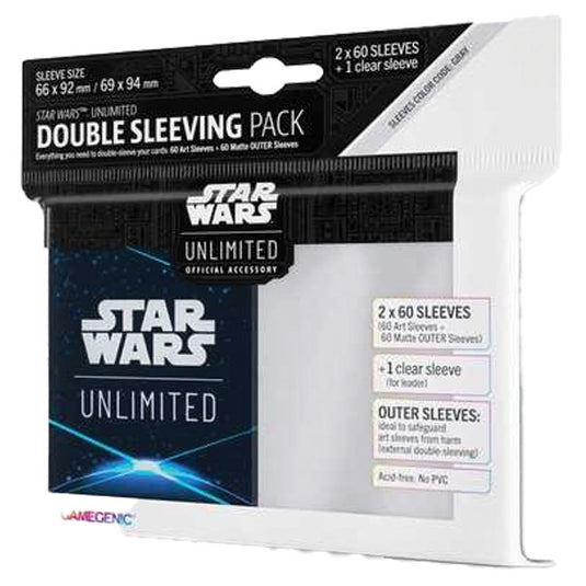 Gamegenic - Star Wars Unlimited - Double Sleeving Pack - Space Blue (60 Sleeves)