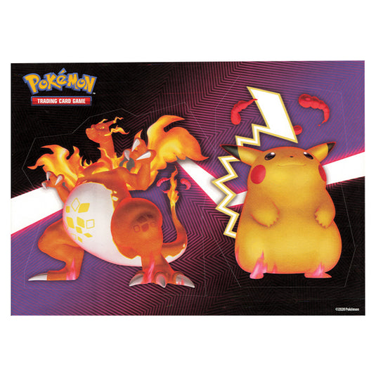 Pokemon - Collectors Chest 2020 Tin - Gigantamax Charizard & Pikachu - Large Sticker Sheet