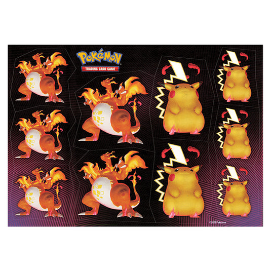 Pokemon - Collectors Chest 2020 Tin - Gigantamax Charizard & Pikachu - Small Sticker Sheet