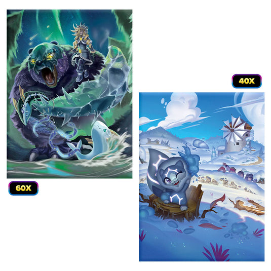 Elestrals TCG - Divine Champions - Lifestream - Card Sleeves - Glaciursa Champion of Khione (100 Sleeves)