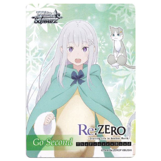 Weiss Schwarz - Re:Zero The Frozen Bond - Go Second Card - Contractor and Spirit, Emilia & Puck