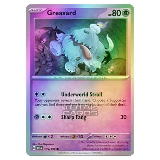 Pokemon - Scarlet & Violet - Base - Greavard (Holo) - 105/198