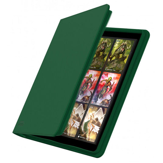 Ultimate Guard - QUADROW Zipfolio 480 - 24-Pocket XenoSkin - Green