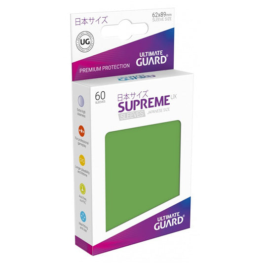 Ultimate Guard - Supreme UX Sleeves Japanese Size - Green (60 Sleeves)