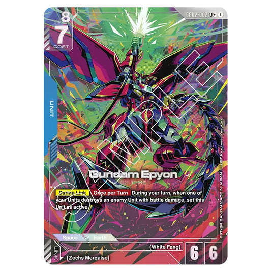 Gundam Epyon GD02-002-a card from the Gundam Card Game set Dual Impact