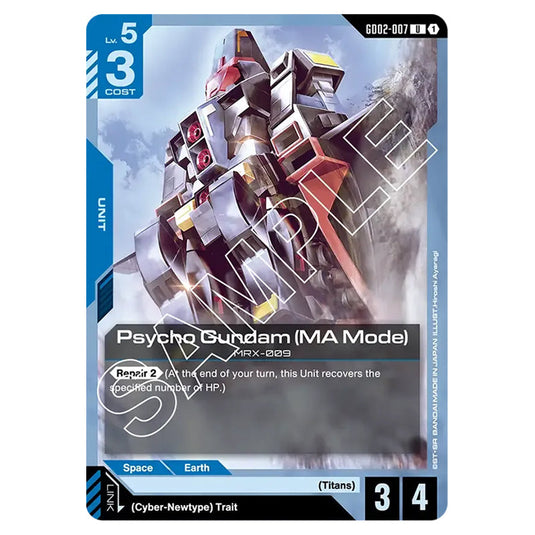 Psycho Gundam (MA Mode) GD02-007 card from the Gundam Card Game set Dual Impact