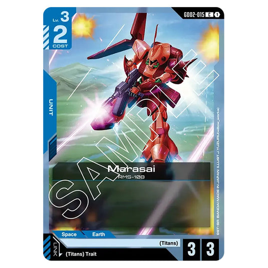 Marasai GD02-015 card from the Gundam Card Game set Dual Impact